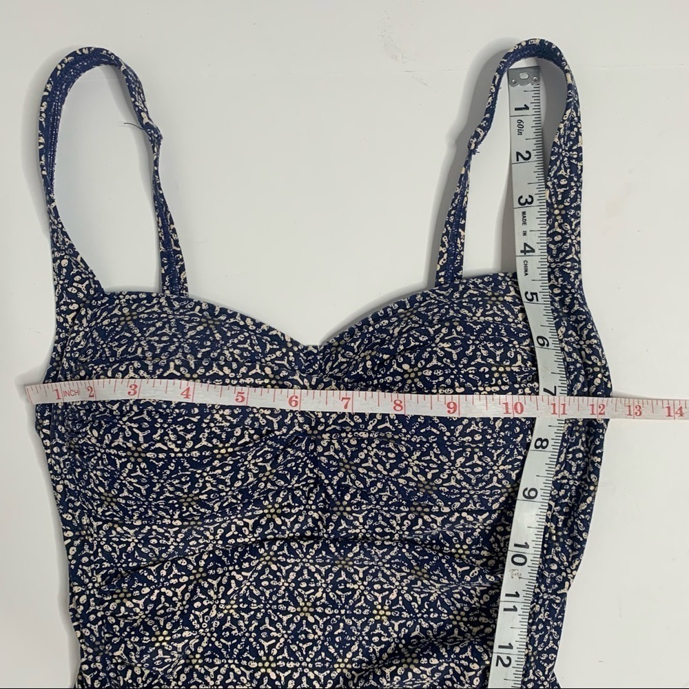 Niptuck Swim Navy Nautical Foil Joanne Twist Front Tummy Control Swimsuit - Picture 15 of 16